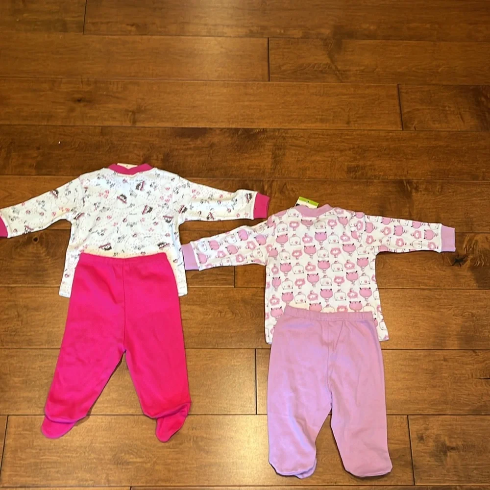 Pajama Sets for Infant Girls 3/6 Mos NEW Bundle of 2